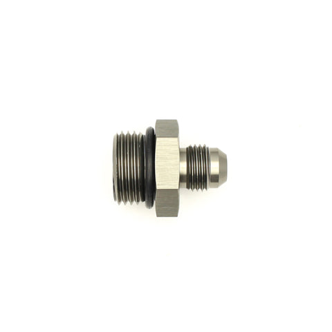 DeatschWerks 10AN ORB Male to 6AN Male Flare Adapter (Incl O-Ring) - Anodized Matte Black - 6-02-0407-B