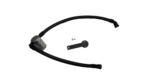 J&amp;L 19-23 Chevy Silverado/GMC Sierra 1500 2.7L Passenger Side Oil Separator 3.0 - Clear Anodized - 3093P-C
