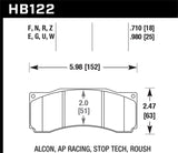 Hawk StopTech ST-60 Caliper HPS Street Brake Pads - HB122F.710