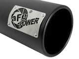 aFe SATURN 4S 4in SS Intercooled Exhaust Tip - Black 4in In x 5in Out x 12in L Bolt-On - 49T40501-B122