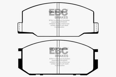 EBC 85-90 Lotus Esprit 2.2 Greenstuff Front Brake Pads - DP2456