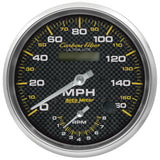 AutoMeter 160mph & 8k RPM Electric Program 5in. Carbon Fiber Gauge Tach/Speedo - 4878