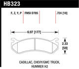 Hawk Chevy / GMC Truck / Hummer LTS Street Rear Brake Pads - HB323Y.724