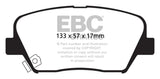 EBC 12+ Hyundai Azera 3.3 Greenstuff Front Brake Pads - DP21863