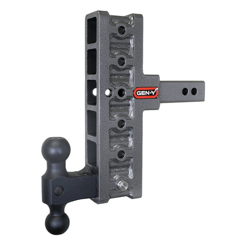 Gen-Y Mega Duty 2in Shank 7.5in Offset Drop 2K TW 16K Hitch w/GH-051 Dual-Ball - GH-216