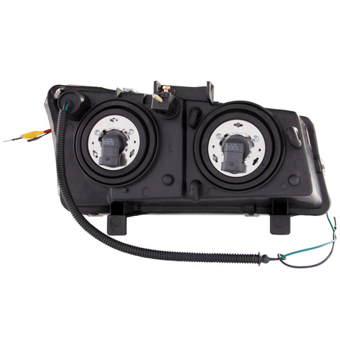 ANZO 2003-2006 Chevrolet Silverado 1500 Projector Headlights w/ U-Bar Black - 111312