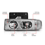 ANZO 1995-2005 Chevrolet Astro Van Crystal Headlights Chrome 1pc - 111001