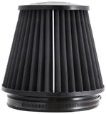 K&N Universal Rubber Filter Round Tapered 6in Flange ID x 7.5in Base OD x 5.25in Top OD x 6in Height - RU-3102HBK