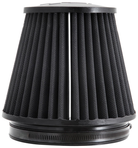 K&N Universal Rubber Filter Round Tapered 6in Flange ID x 7.5in Base OD x 5.25in Top OD x 6in Height - RU-3102HBK
