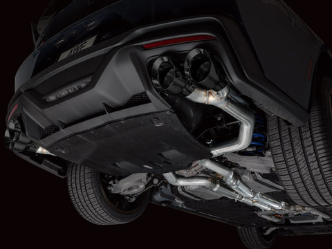 AWE 2024 Ford Mustang Dark Horse S650 RWD Track Edition Cat-Back Exhaust w/ Quad Diamond Black Tips - 3020-43375