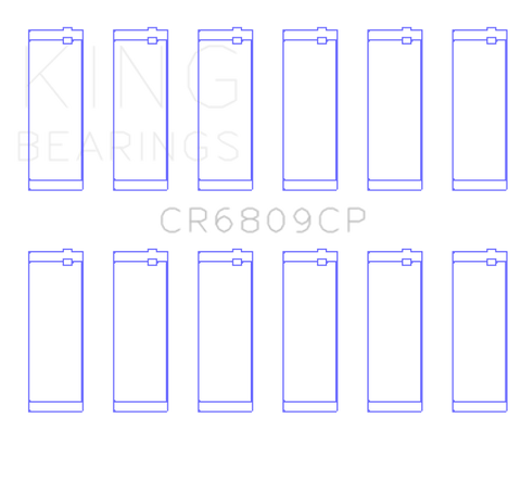 King Alpha Romeo AR 01928 / AR 06430 / AR 64102 / AR 64101 / AR 06120 / AR 01932 Rod Bearing Set - CR6809CP