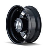 Mayhem 8180 BigRig 24.5x8.25/10x285.75 BP/168mm Offset/220.1mm Hub Rear Black w/ Milled Spokes Wheel - 8180-245810BMR