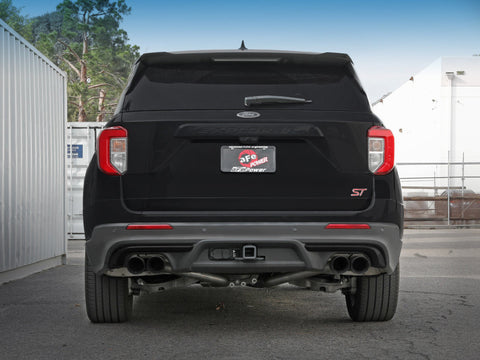 aFe MACH Force-Xp 2.5in. 304 SS C/B Exhaust 20-21 Ford Explorer V6-3.0L - Black Tip - 49-33139-B