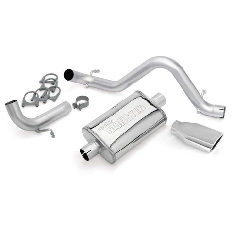 Banks Power 12-15 Jeep 3.6L Wrangler (All) - 2dr Monster Exh Sys - SS Single Exh w/ Chrome Tip - 51342