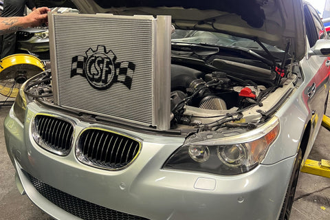 CSF 06-10 BMW E60 M5 / 06-10 BMW E63/E64 M6 Full Billet Aluminum High-Performance Radiator - 7218