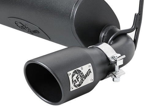 aFe Rebel Series 409 Stainless Steel Cat-Back Exhaust 18-21 Jeep Wrangler JL 2.0L (t) - Black Tip - 49-48096-B