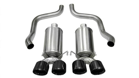 Corsa 2009-2013 Xtreme Axle-Back Exhaust w/Dual Black 3.5in Tips 09-13 Chevrolet Corvette C6 6.2L V8 - 14470BLK