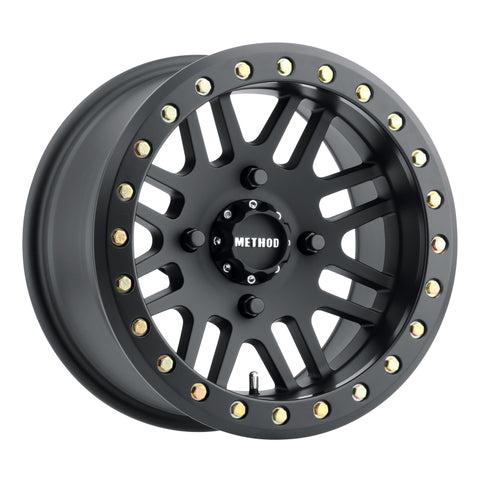 Method MR406 UTV Beadlock 14x8 / 4+4/0mm Offset / 4x136 / 106mm CB Matte Black Wheel - MR40648047544B