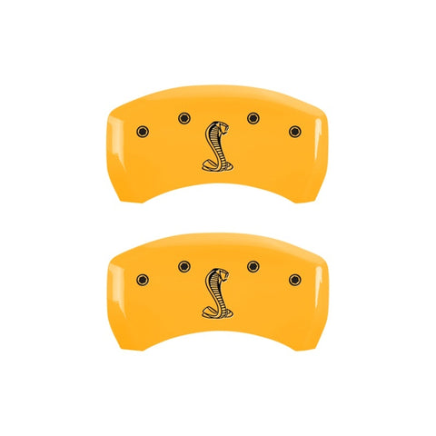 MGP Rear set 2 Caliper Covers Engraved Rear Tiffany Snake Yellow finish black ch - 10203RSNKYL