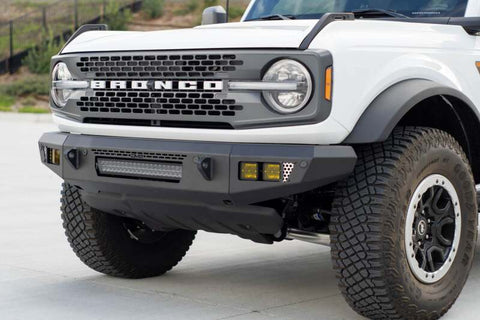 DV8 Offroad 2021+ Ford Bronco Front Bumper V2 - OE Plus Series (Works w/o ACC Relocation) - FBBR-06