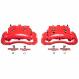 Power Stop 98-02 Dodge Ram 2500 Van Front Red Calipers w/Brackets - Pair - S4744