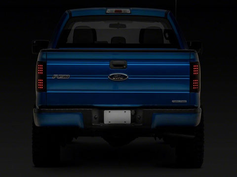 Raxiom 09-14 Ford F-150 Styleside Axial Series LED Tail Lights- Blk Housing (Smoked Lens) - T565678