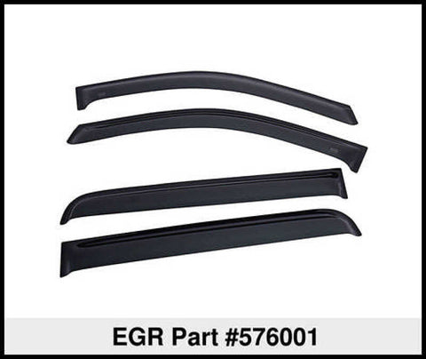 EGR 16-17 Nissan Titan Crew Cab SlimLine Tape-On WindowVisors Set of 4 - Light Smoke - 576001