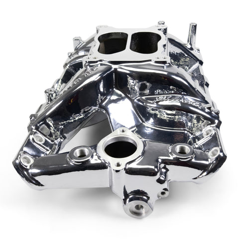 Edelbrock Pontiac 326-455 Performer RPM Intake Manifold - Chrome Plasma Finish - 7156-CP