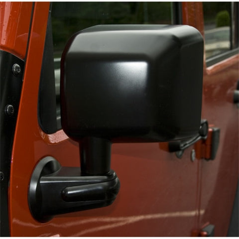 Omix Door Mirror Black LH- 07-18 Jeep Wrangler JK - 11002.13
