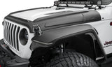 Bushwacker 18-22 Jeep Wrangler 2/4dr / 20-22 Jeep Gladiator Trail Armor Hood Armor (3pc) - Tex. Blk - 14131