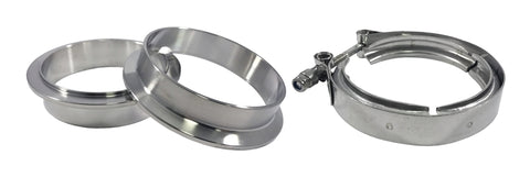 Torque Solution Stainless Steel V-Band Clamp & Flange Kit - 4in (101mm) - TS-VBK-4