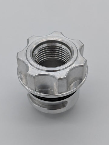 Granatelli GM LS/LT / Ford Coyote -10AN ORB Female Threaded Insert Vented Oil Fill Cap - Natural - 280117