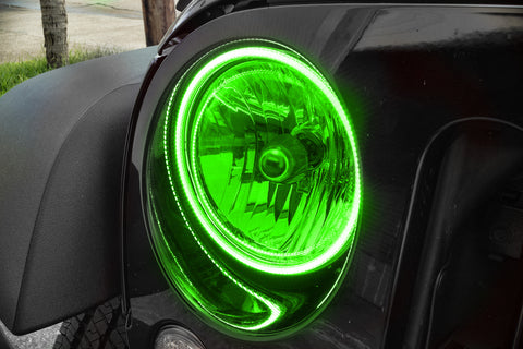 Oracle Jeep Wrangler JK 07-17 LED Waterproof Halo Kit - ColorSHIFT w/ Simple Controller - 3943-504