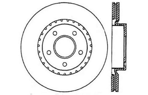 StopTech 8/02-03 Infiniti G35 Drilled Left Front Rotor - 128.42074L