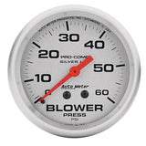 Autometer Ultra-Lite 66.7mm 0-60 PSI Liquid Filled Mechanical Blower Pressure Gauge - 4602