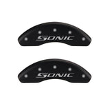 MGP 4 Caliper Covers Engraved Front & Rear MGP Red finish silver ch - 14231SMGPRD