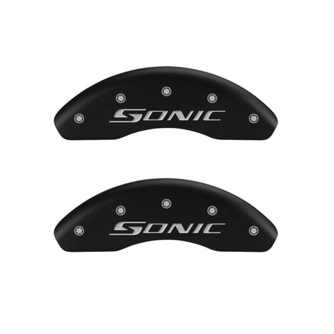 MGP 4 Caliper Covers Engraved Front & Rear MGP Red finish silver ch - 14231SMGPRD