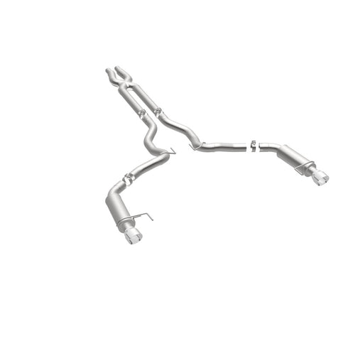 MagnaFlow Cat Back, SS, 3in, Competition, Dual Split Polished 4.5in Tips 2015 Ford Mustang GT V8 5.0 - 19101
