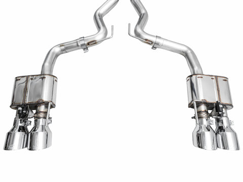 AWE 2024 Ford Mustang Dark Horse S650 RWD SwitchPath Cat-Back Exhaust w/ Quad Chrome Silver Tips - 3025-42375