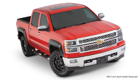 Bushwacker 15-18 Chevy Silverado 2500 HD Fleetside Extend-A-Fender Style Flares 4pc - Black - 40964-02