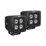Westin HyperQ LED Auxiliary Lights 3in x 3in cube 20w Flood - Black - 09-12205B-PR