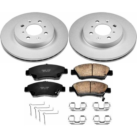 Power Stop 03-05 Honda Civic Front Z17 Evolution Geomet Coated Brake Kit - CRK696