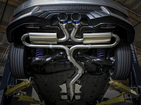 aFe Takeda 3in 304 SS Cat-Back Exhaust System w/ Blue Tips 2017 Honda Civic Si I4 1.5L (t) - 49-36618-L