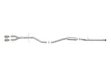 aFe Takeda 2.5in 304SS Cat-Back Exhaust System 17-20 Honda Civic SI Coupe L4-1.5L (t) - Polished Tip - 49-36620-P