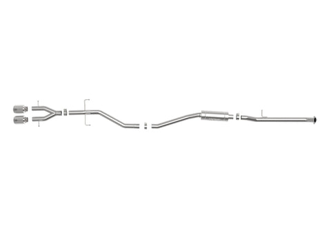 aFe Takeda 2.5in 304SS Cat-Back Exhaust System 17-20 Honda Civic SI Coupe L4-1.5L (t) - Polished Tip - 49-36620-P