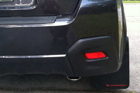 Rally Armor 13-17 Subaru Crosstrek XV Black UR Mud Flap w/Grey Logo - MF26-UR-BLK/GRY
