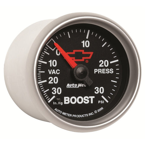 Autometer Sport-Comp II GM 52mm 30 PSI Mechanical Boost Vacuum Gauge - 3603-00406