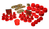 Energy Suspension 72-85 Dodge/Plymouth 1/2 & 3/4 Ton S/C Pickup Red Hyper-Flex Master Bushing Set - 5.18102R