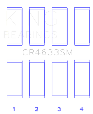 King 07-12 Mini Cooper N14B16C (Size +.3mm Undersize) Connecting Rod Bearing Set - CR4633SM0.3