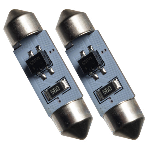 Oracle 37MM 4 LED 3-Chip Festoon Bulbs (Pair) - Cool White - 5205-001